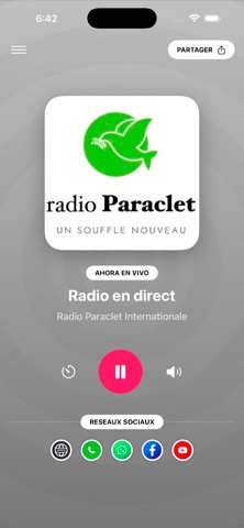 Radio Paraclet Internationale iPhone screenshot