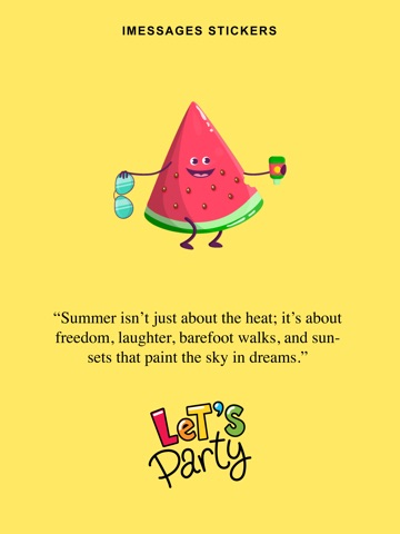 Stylish Summer Stickers iPad screenshot