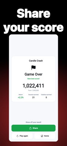 Candle Crash: Stock Crash Race iPhone screenshot