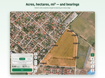 Field Maps with Area Measure iPad screenshot
