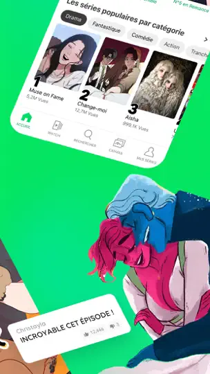 Capture d'écran de WEBTOON : Comics sur iPhone 2