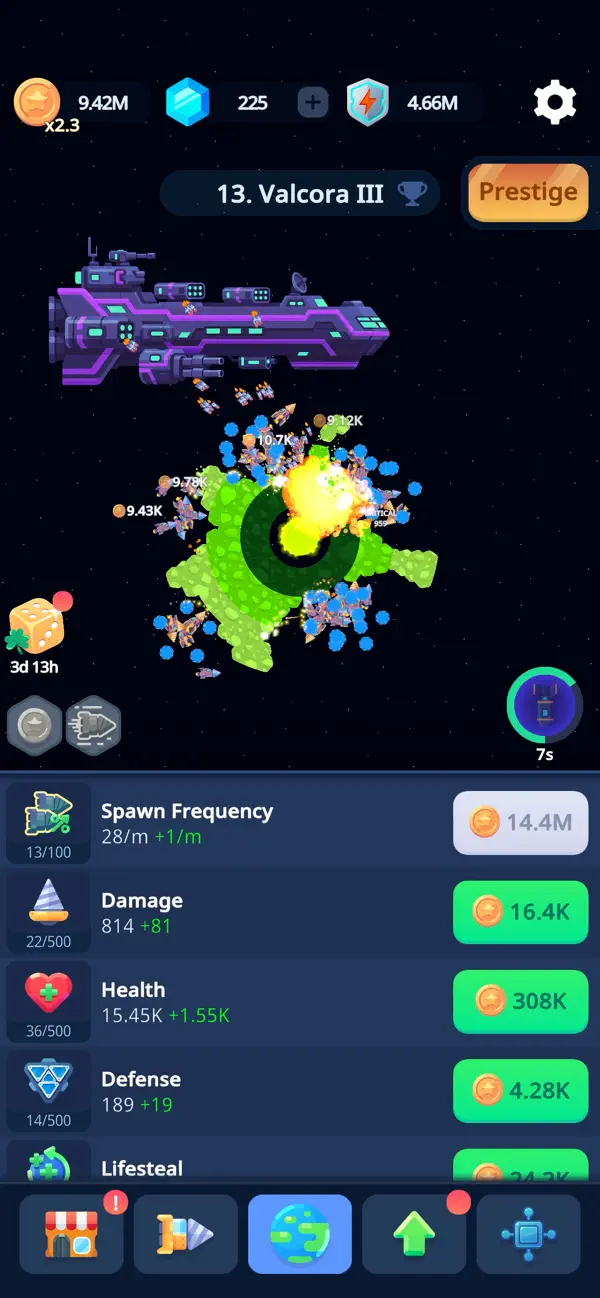 Planet Miner: Idle Action Game Hack screenshot 3 - game app interface