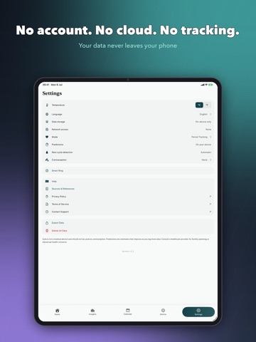 Cyla - Private Period Tracker iPad screenshot