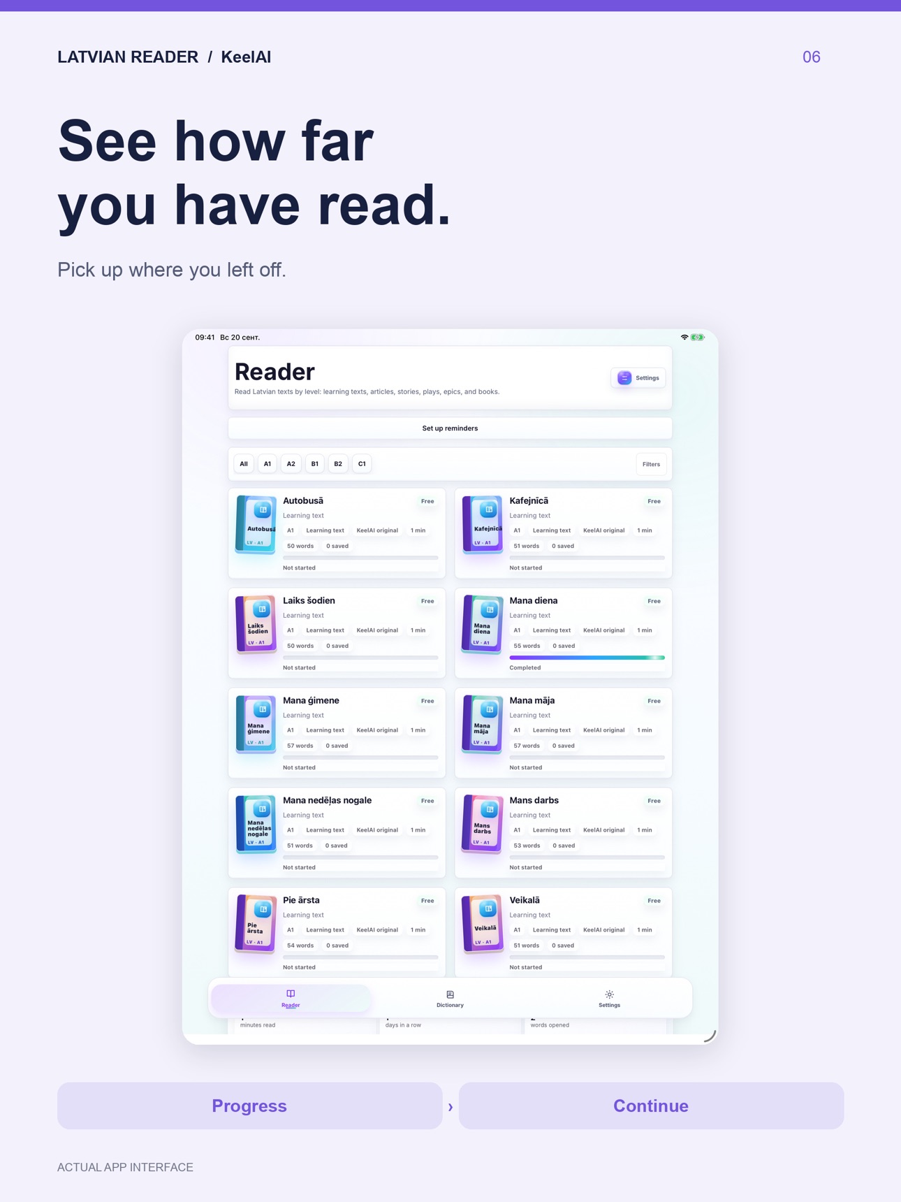 Screenshot 12 of Latvian Reader: KeelAI