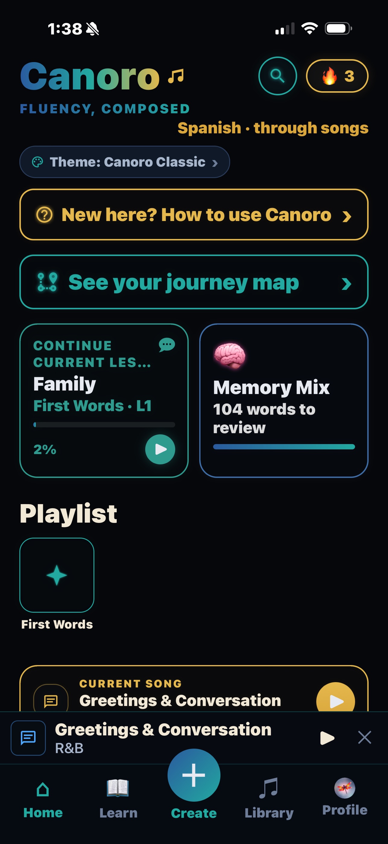 Screenshot 3 of Canoro: Learn Spanish by Song