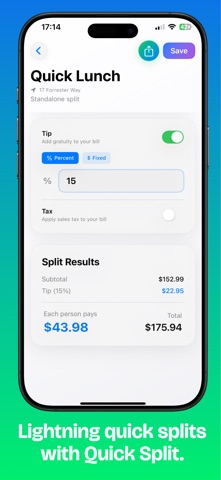 Splittable: AI Bill Split Scan screenshot