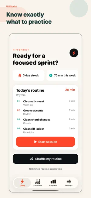 Guitar Practice: RiffSprint screenshot 1