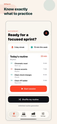 Guitar Practice: RiffSprint Screenshot 1 of 9