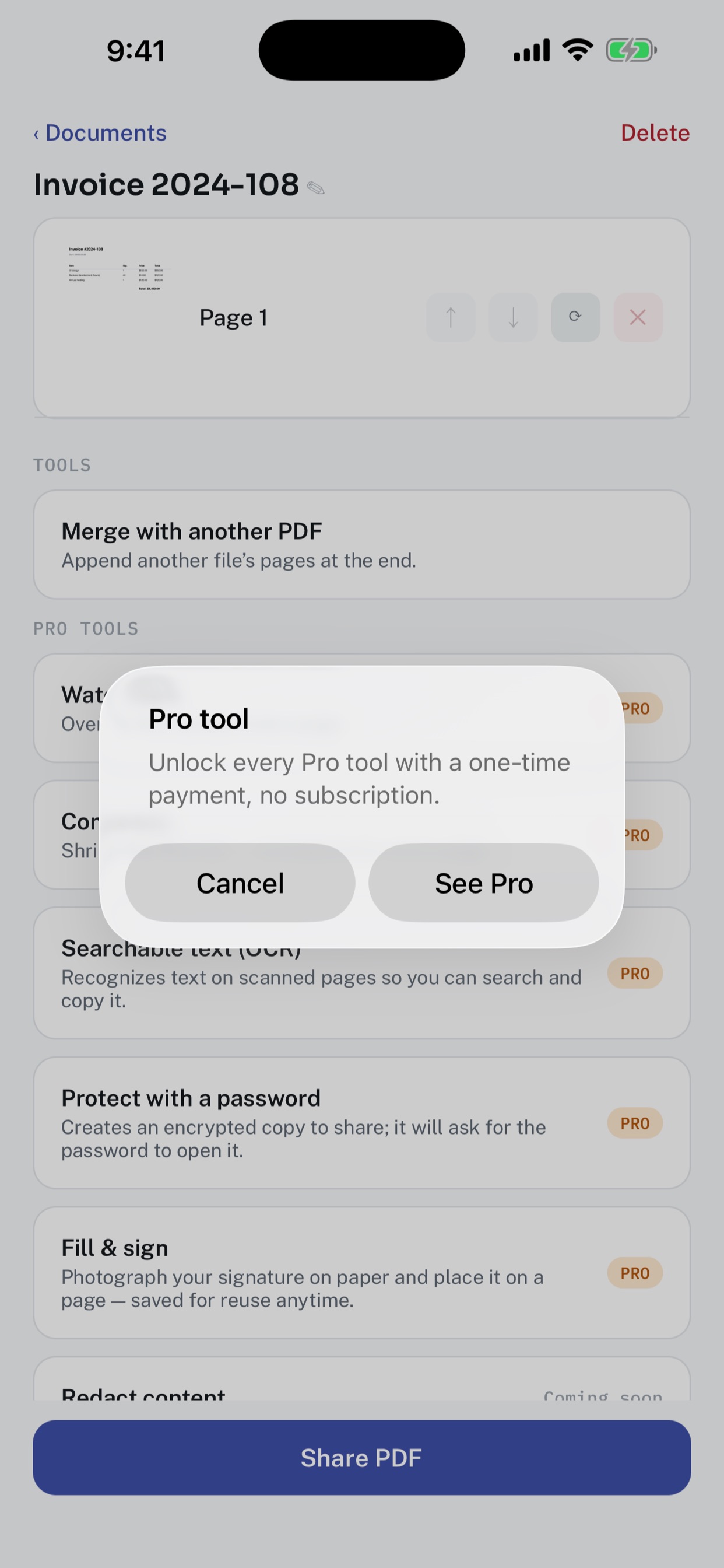 Screenshot 4 of PocketPDF: Edit & Sign