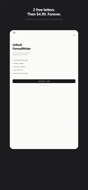 FormalWriter: Letter Templates screenshot 2