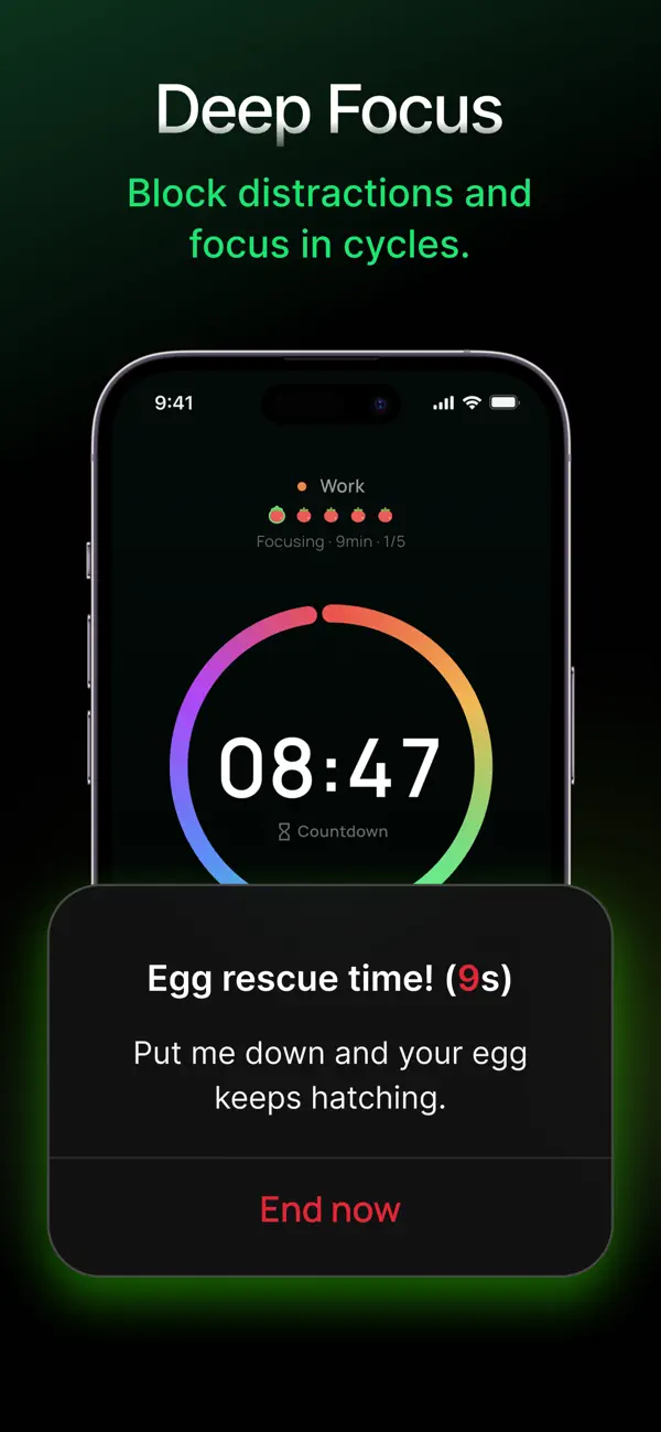 Screenshot #2 pour Focusaur: Pomodoro & Habits