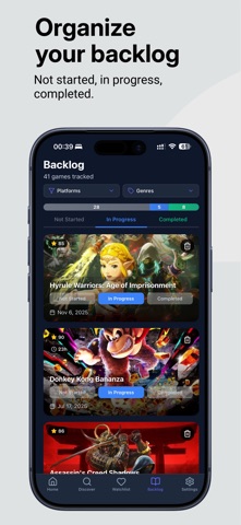 DayOne: Game Tracker Screenshot 2 of 4