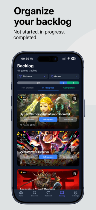 DayOne: Game Tracker Screenshot 2 of 4