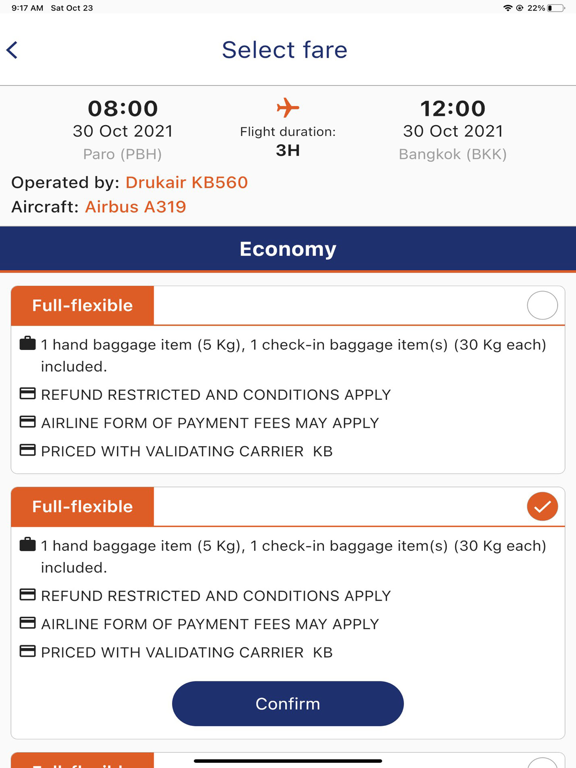 Drukair iPad screenshot 6 - Travel app