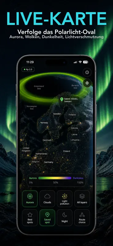 AuroraMe: Aurora Forecast Map screenshot 5 of 6