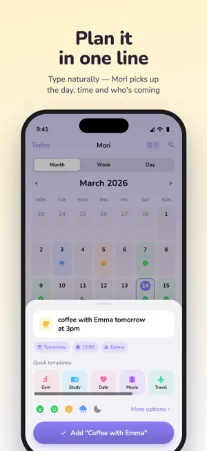 Mori: Journal & Mood Calendar screenshot 2