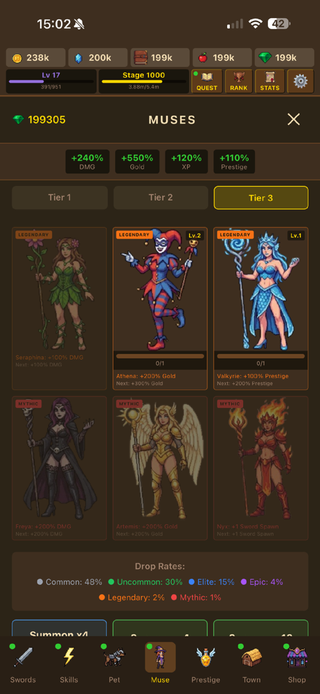 1001 Swords: Pixel Idle RPG screenshot 5