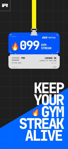 RAIVAL Gym Streak App screenshot