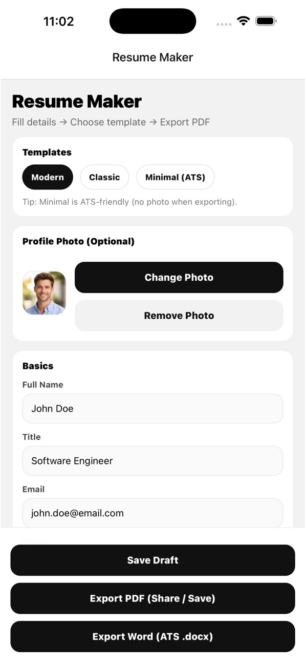 iPhone screenshot