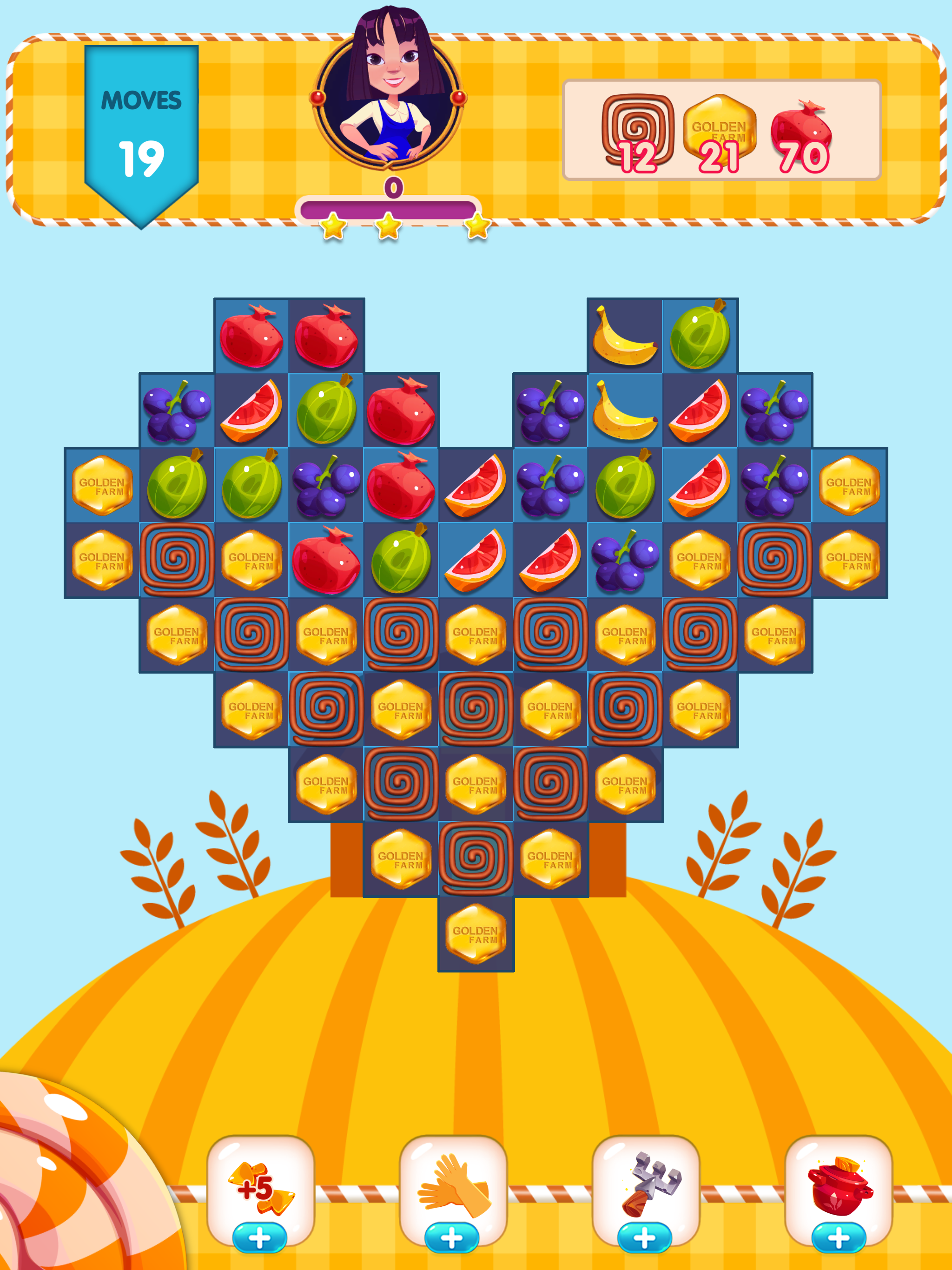 Golden Farm: Match 3 Puzzle