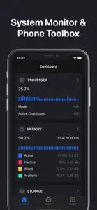 CPU Z: Device Monitor x Dasher screenshot #1 for iPhone