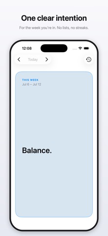Weekly Intention screenshot