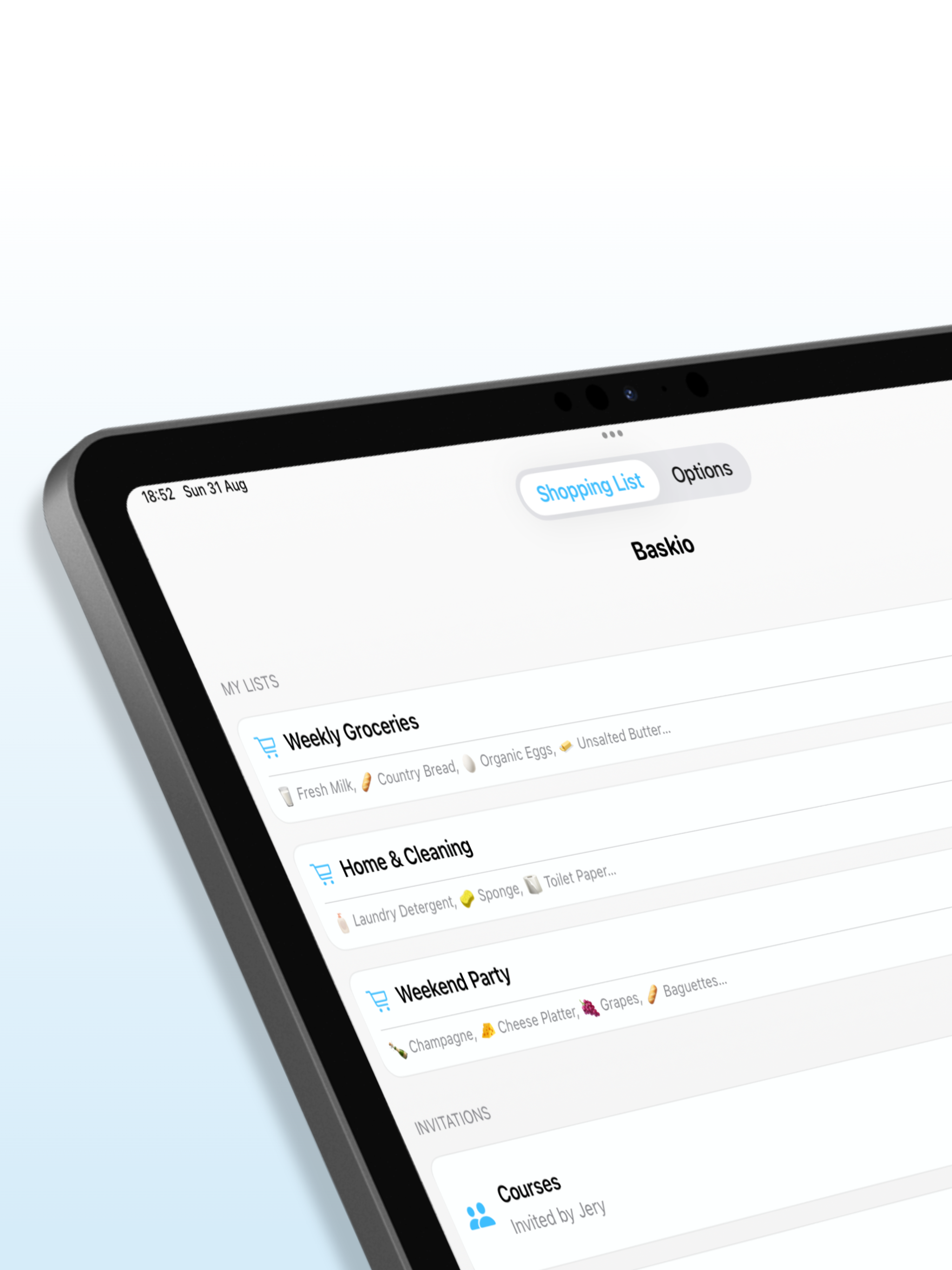 Baskio - Shopping Family List