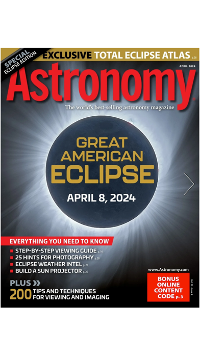 Astronomy Magazine Screenshot