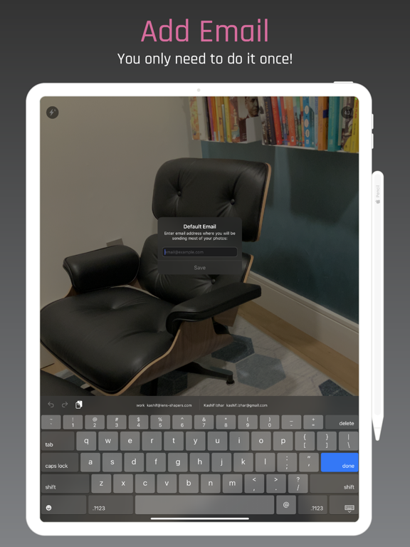 Mail Cam iPad screenshot 2 - Photo & Video app