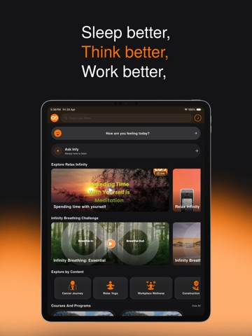 Relax Infinity: Meditate,Sleep ipad screenshot 2