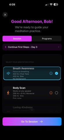 Zenter: Meditation & Calm iPhone screenshot