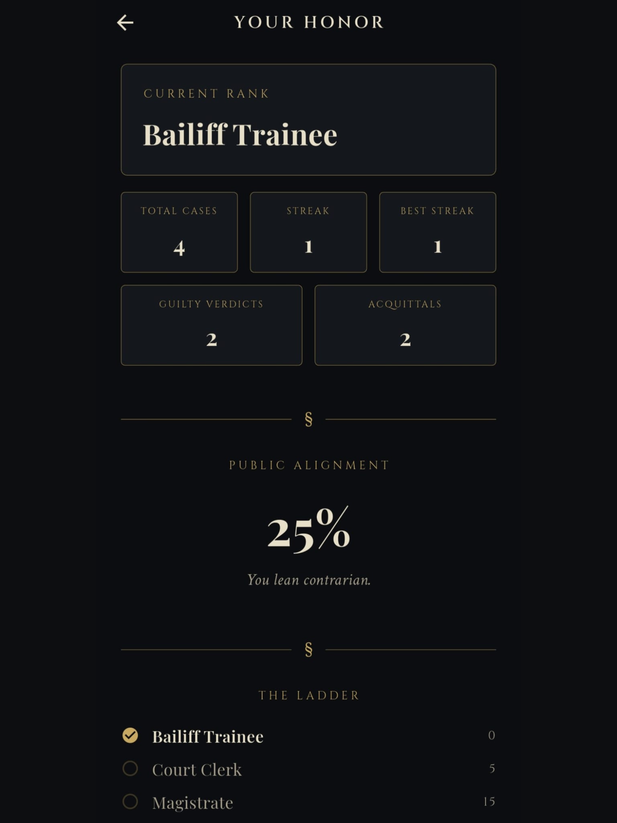 Your Honor: Judge Simulator