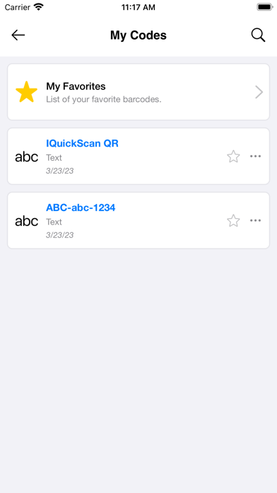 iQuickScan QR Screenshot