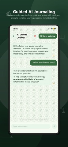 Euthy Journal: AI Diary & Mood Screenshot 4 of 8