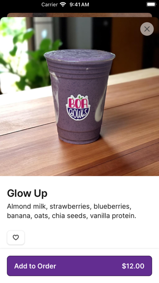 Boa Bowls iPhone screenshot 4 - Food & Drink app