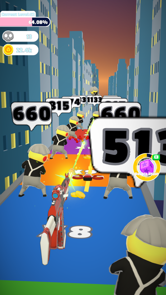 #3. GunnerDash:Rapid-firegunplay! (iOS) 由: Wuhan Zhongmeng Interactive Entertainment Information Technology Co., Ltd