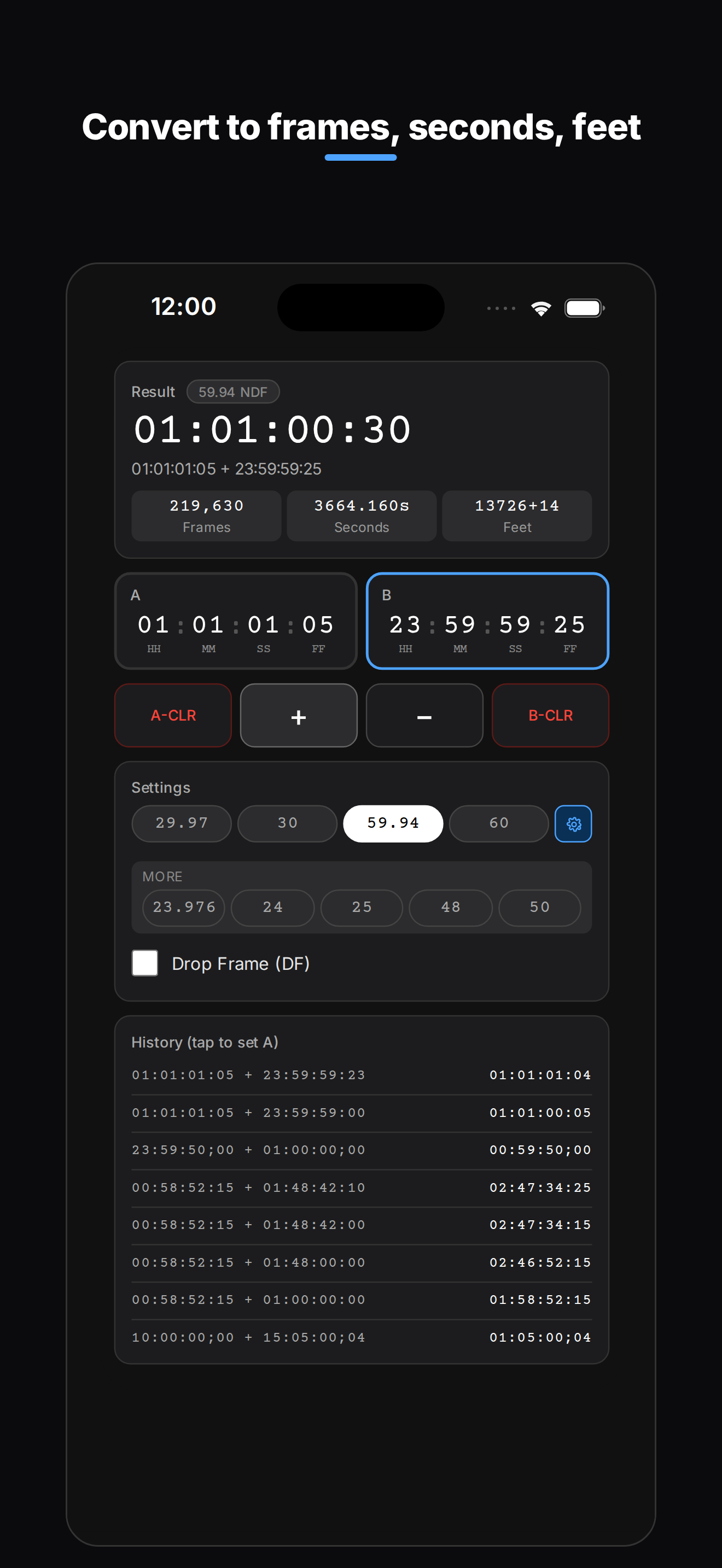 TC Calculator - Timecode screenshot 4