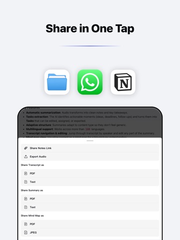 HiNoter - AI Note Taker iPad screenshot