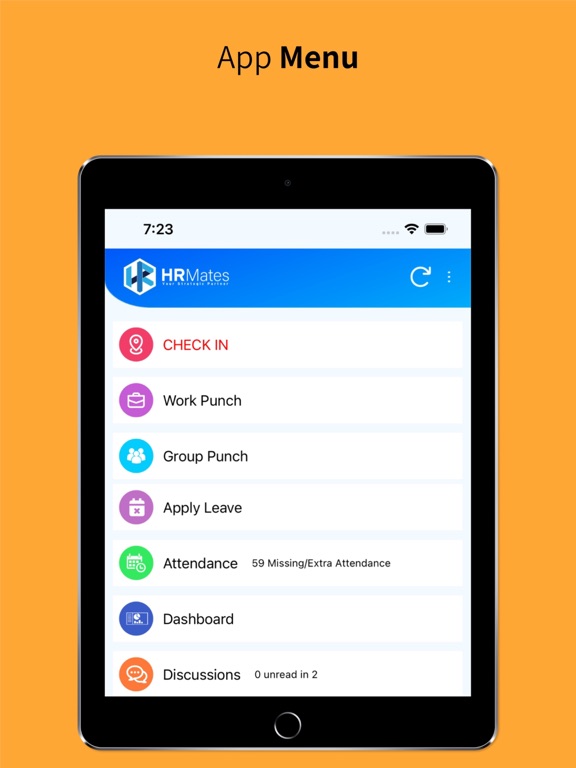 HRMates iPad screenshot 2 - Productivity app