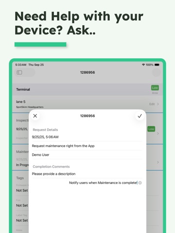 SpotSkim: Inspect POS Assets iPad screenshot