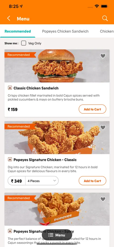 Popeyes India: Food Delivery screenshot 5