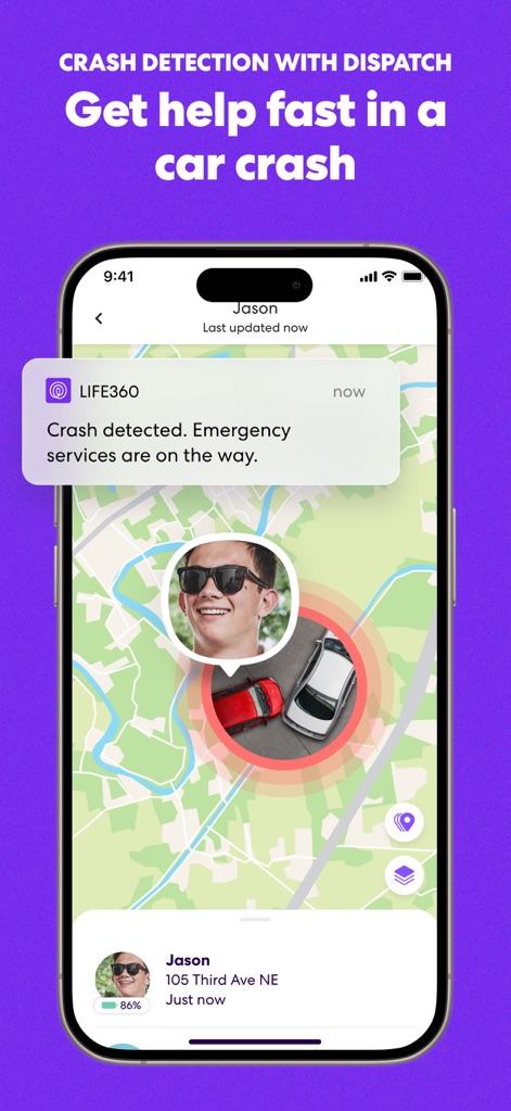 Life360: Stay Connected & Safe - 衝突検知と通報