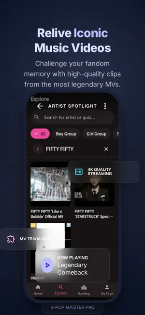 FandomQ : K-Pop Video Quiz screenshot 1