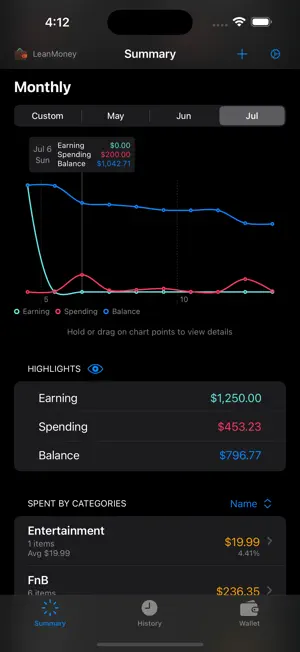 LeanMoney - Spending Tracker screenshot 2