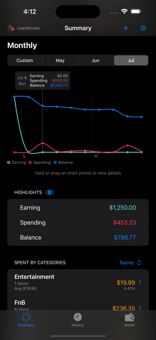 LeanMoney - Spending Tracker Screenshot 2 of 7