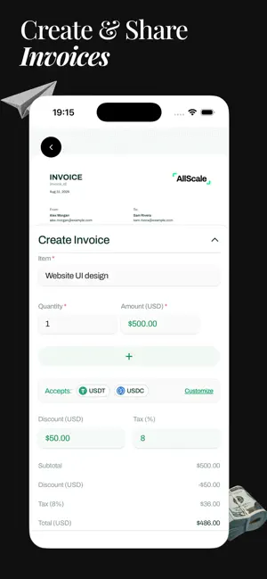 AllScale: Stablecoin Payments screenshot 2