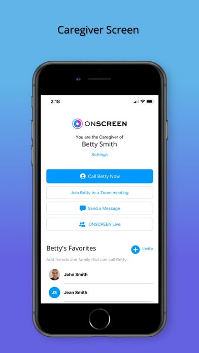 ONSCREEN Family - Senior Care Screenshot