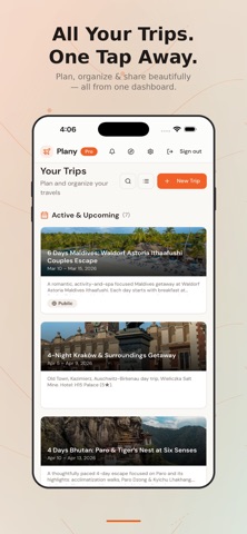 Plany - AI Travel Planner iPhone screenshot