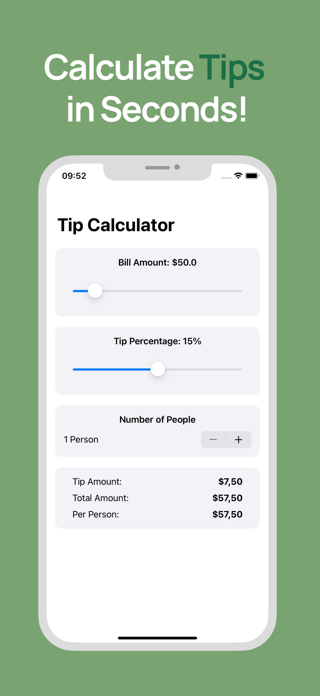 Easy Tip: Fast Tip Calculator Screenshot 1 of 2