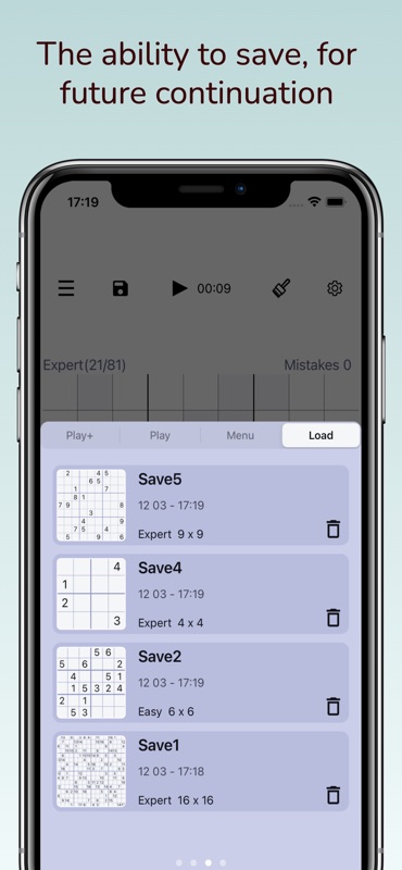 Sudoku - 4x4 6x6 9x9 16x16 screenshot 5
